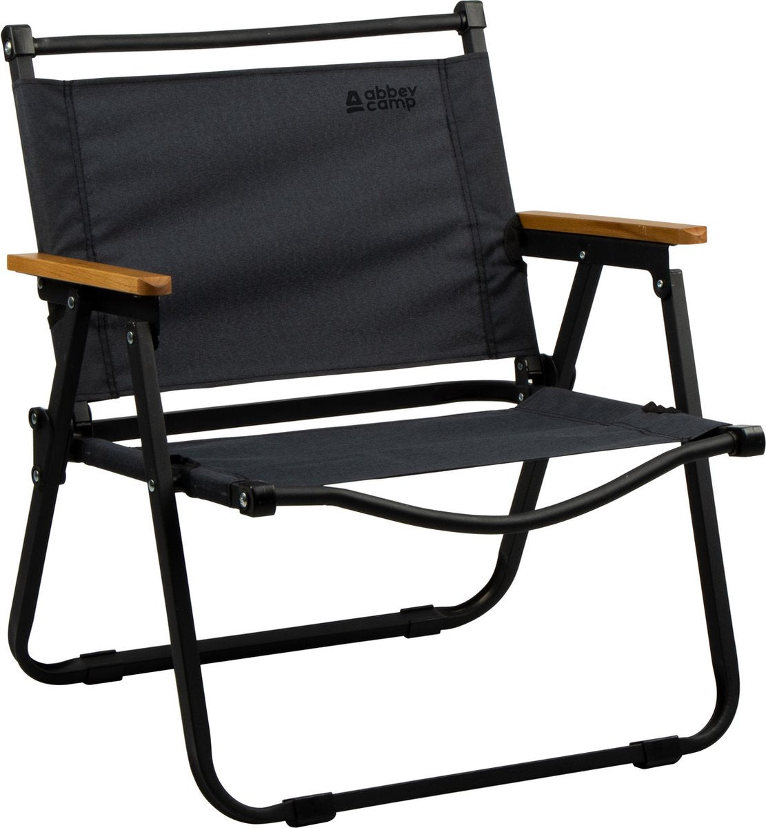 Abbey camp campingstoel opvouwbaar - laag - 54 x 54 x 60 cm - grijs
