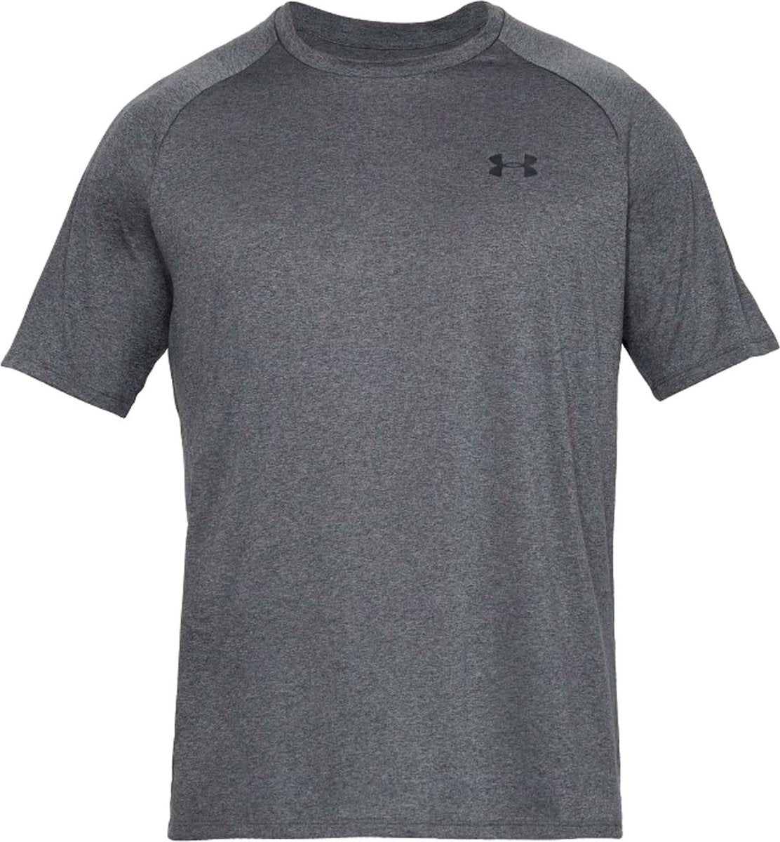 Under armour ua tech 2.0 ss tee-gry heren sportshirt - carbon heather - zwart m