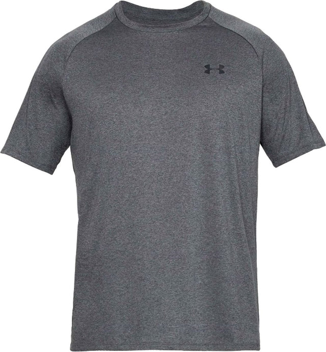 Under armour ua tech 2.0 ss tee-gry heren sportshirt - carbon heather - zwart m