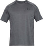 Under armour ua tech 2.0 ss tee-gry heren sportshirt - carbon heather - zwart m
