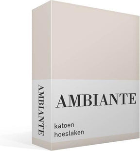 Ambiante katoen - hoeslaken - 140x200 - zand