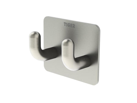 Tiger pinky double - handdoekhaak - rvs geborsteld