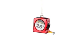 Ornament measuring tape rood - l9xb3,5xh7cm
