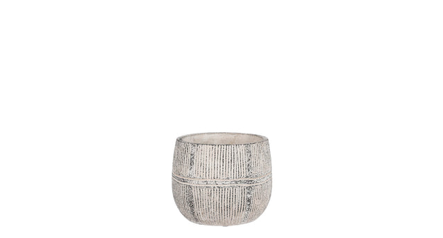 Olaf pot rond grijs - h10,5xd13cm