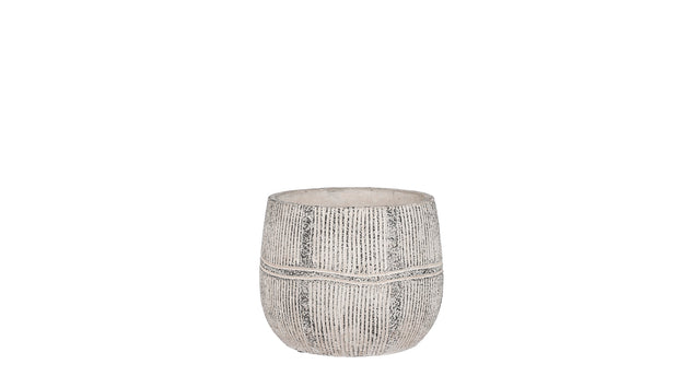 Olaf pot rond grijs - h12,5xd14cm