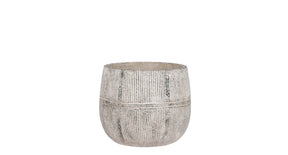 Olaf pot rond grijs - h15,5xd18,5cm