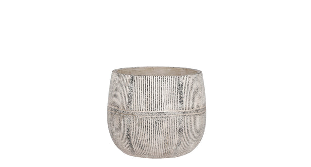 Olaf pot rond grijs - h15,5xd18,5cm