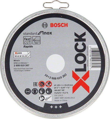 Bosch Prof doorslijpschijf in blik recht Inox RVS 125 mm(10)