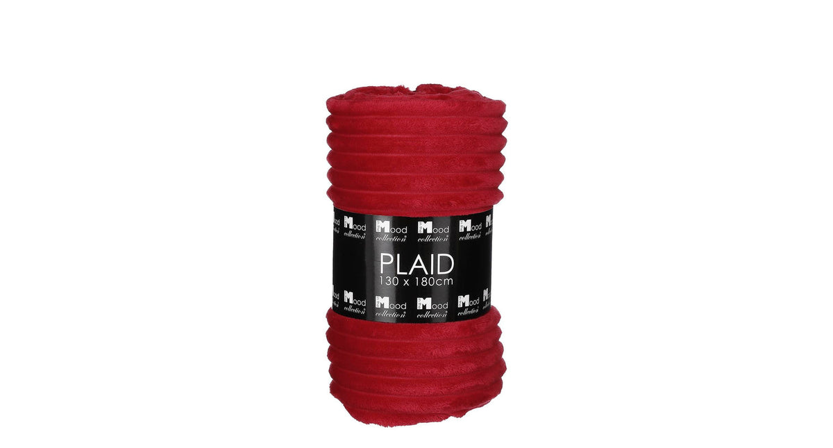 Lorens fleece plaid rood - l180xb130cm