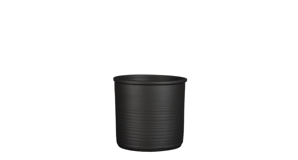Momo pot cilinder d.grijs - h21xd23cm