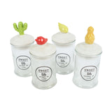 Voorraadpot sweet glas 13cm 4 assorti