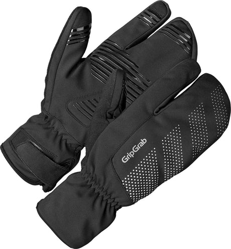 Gripgrab - ride windproof strenge winter lobster fietshandschoenen winddicht thermo - zwart - unisex m