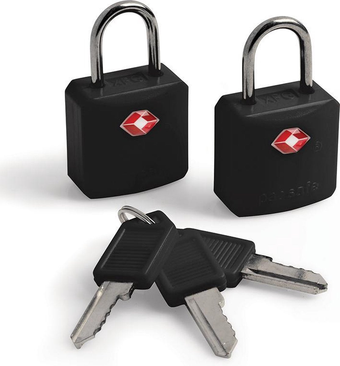 Pacsafe prosafe 620-tsa kofferslot set - reisslot met sleutel - bagageslot - hangslot - geschikt voor bagage - kofferslotjes - 2 stuks - zwart