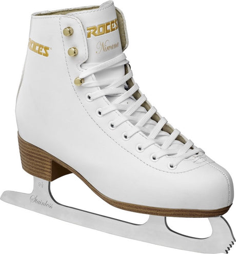 Roces - nirvana - kunstschaatsen - schaatsen dames - wit - extra enkelsteun comfort warmvoering - maat eu 41