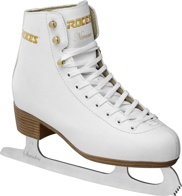 Roces - nirvana - kunstschaatsen - schaatsen dames - wit - extra enkelsteun comfort warmvoering - maat eu 41