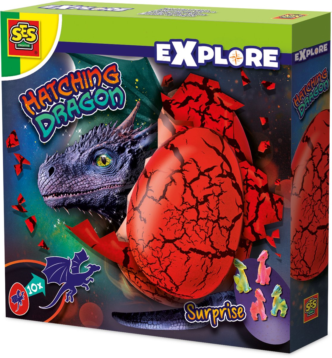 Ses creative draak uitbroeden - drakenei met verrassing - vanaf 5 jaar - verrassingsei - schoencadeautjes sinterklaas