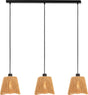 Eglo lavister hanglamp - e27 - 91 cm - zwart bruin - papier
