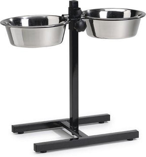 Beeztees standaard - dinerset hond - zwart - 25 cm