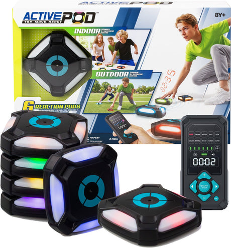 Silverlit active pod - interactief licht- en reactiespel - sportief actiespel voor binnen en buiten - 10 spelmogelijkheden