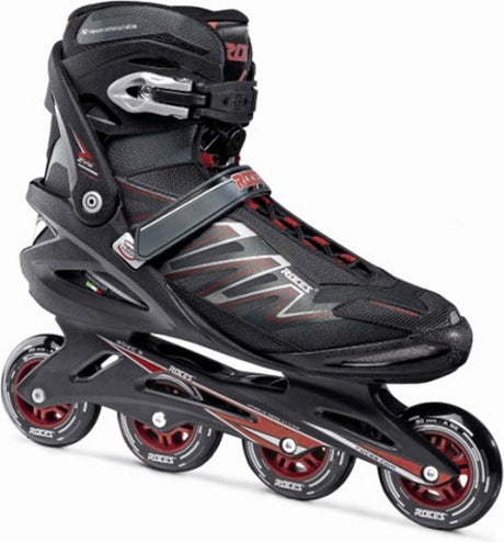 Roces big zyx 90 heren skeelers – 4x90mm wielen – fitness speed inline skates – zwart rood – maat 52
