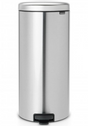 Brabantia pedaalemmer newicon 30 ltr matt steel fingerprintproof met kunststof binnenemmer