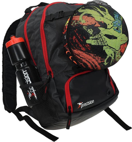 Precision pro hx rugzak met balhouder houtskool zwart rood