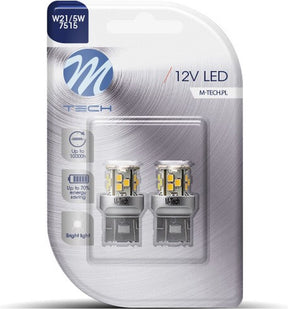 M-tech led w21 5w 12v - basic 21x led diode - wit - set