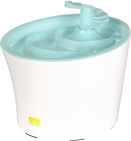 Ebi drinkfontein tugela voor katten en honden - stil met waterniveau-indicator - 3 liter - incl. 2 koolfilters - blauw