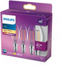 Philips led lamp - kaarslamp met e14 fitting - warmwit licht: 2700k - 40w - helder glas - 3-pack
