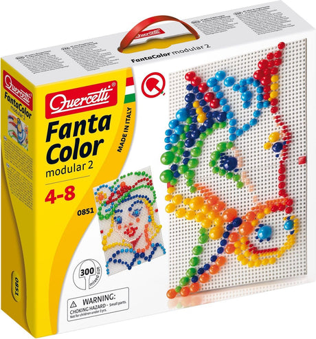 Quercetti insteek mozaiek fantacolor - 300-delig - knutselset mozaiek