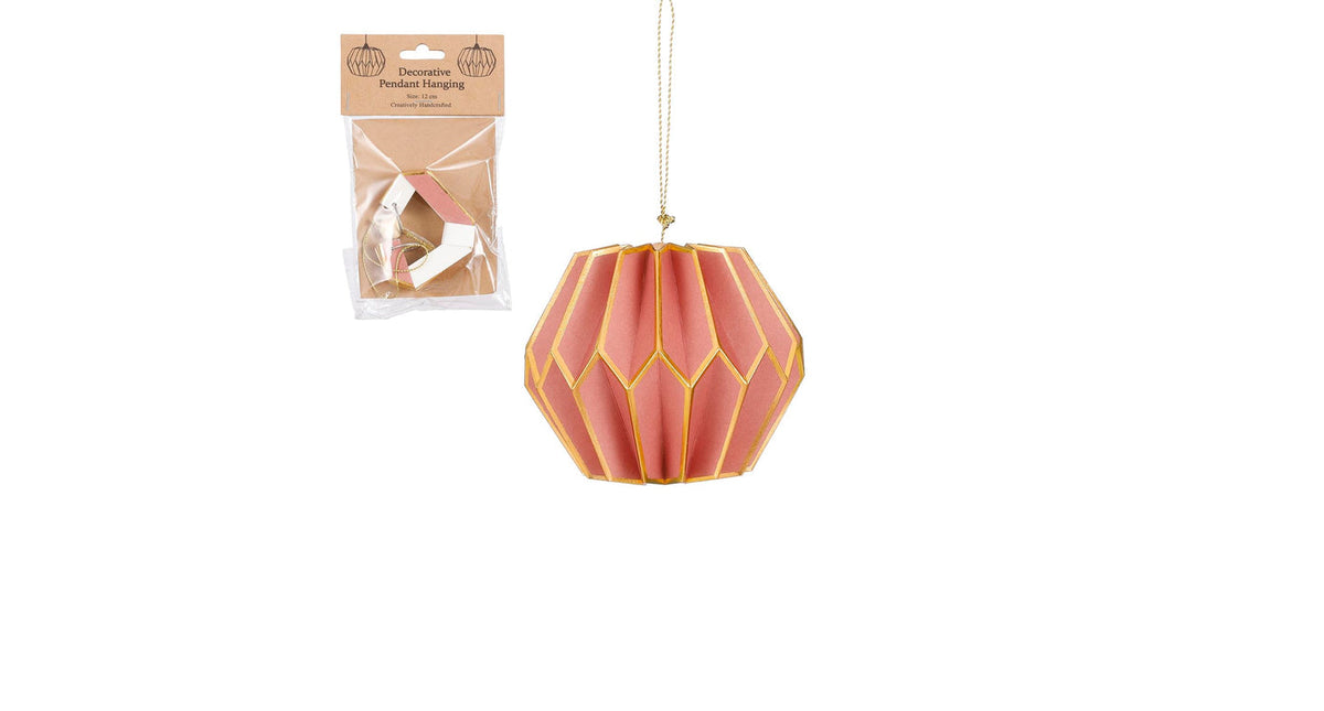 Ornament honingraat roze - h10xd12cm