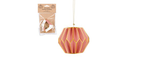 Ornament honingraat roze - h10xd12cm
