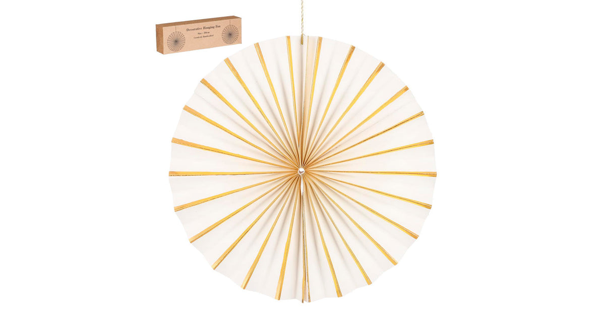Waaier hangend wit - h2xd30cm