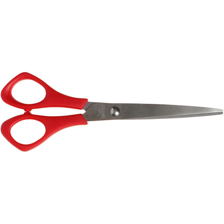 Schoolscharen, l: 16 cm, puntig, linkshandig, rood, 1 stuk