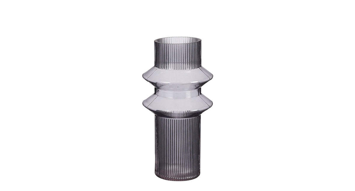 Ivor vaas glas grijs - h30xd15cm