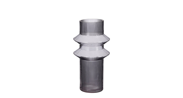 Ivor vaas glas grijs - h30xd15cm