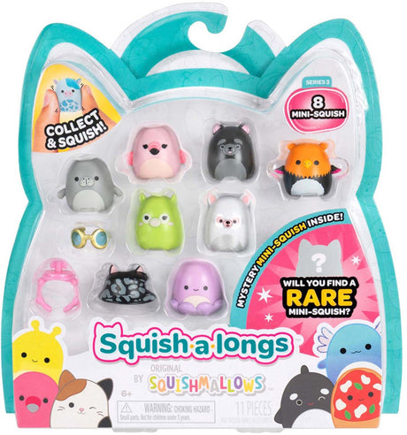 Jazwares squishmallows - squish-a-longs speelfiguren style 3 - 8dlg.