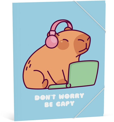 Capybara elastomap - blauw