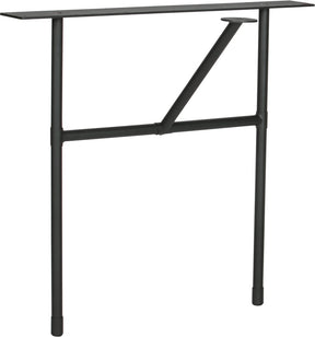 Woood tablo tafel poot h-vorm - metaal - mat zwart - 72x79x36 cm
