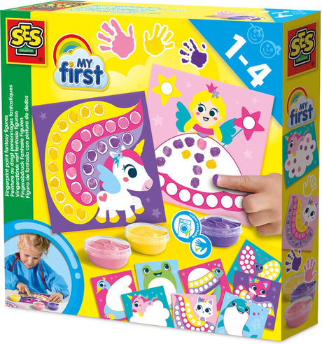 Ses creative my first vingerverf set - vingerafdruk fantasie figuren - vanaf 1 jaar - babyproof - glutenvrij - schoencadeautjes sinterklaas