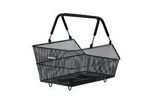 Basil Bicycle Basket Cente con Mik fijando 14 litros 39 x 24 x 13 cm - negro