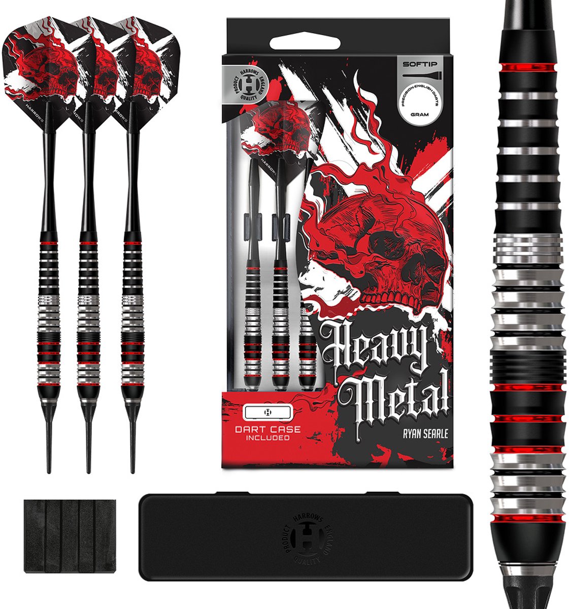 Harrows ryan searle heavy metal brass - soft tip darts