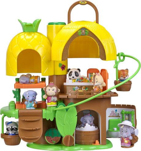Sophie la girafe klorofil speelset de tropische ananas - interactief kinderspeelgoed – poppenhuis - met figuur uit de apen familie - vanaf 18 maanden
