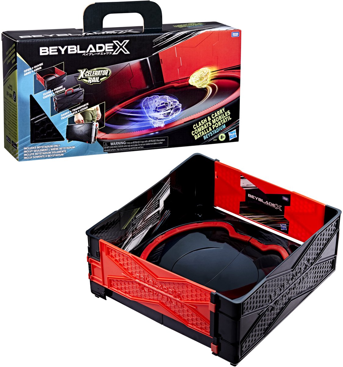 Hasbro beyblade x beystadium clash-and-carry beystadium