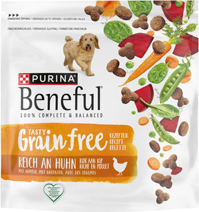 Beneful graanvrij - hondenvoer droogvoer - kip groenten - 3 x 1.2 kg