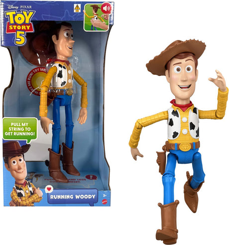 Mattel disney en pixar toy story 5 rennende woody actiefiguur van 30 cm - meer dan 50 geluiden - nederlands