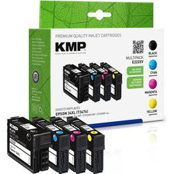 Inktcartridge kmp epson 34xl zwart, cyaan, magenta, geel