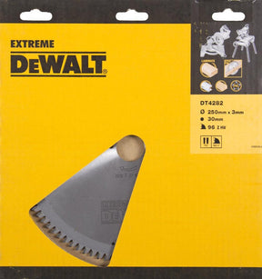 Dewalt cirkelzaagblad voor laminaat | extreme | ø 250mm asgat 30mm 96t - dt4282-qz