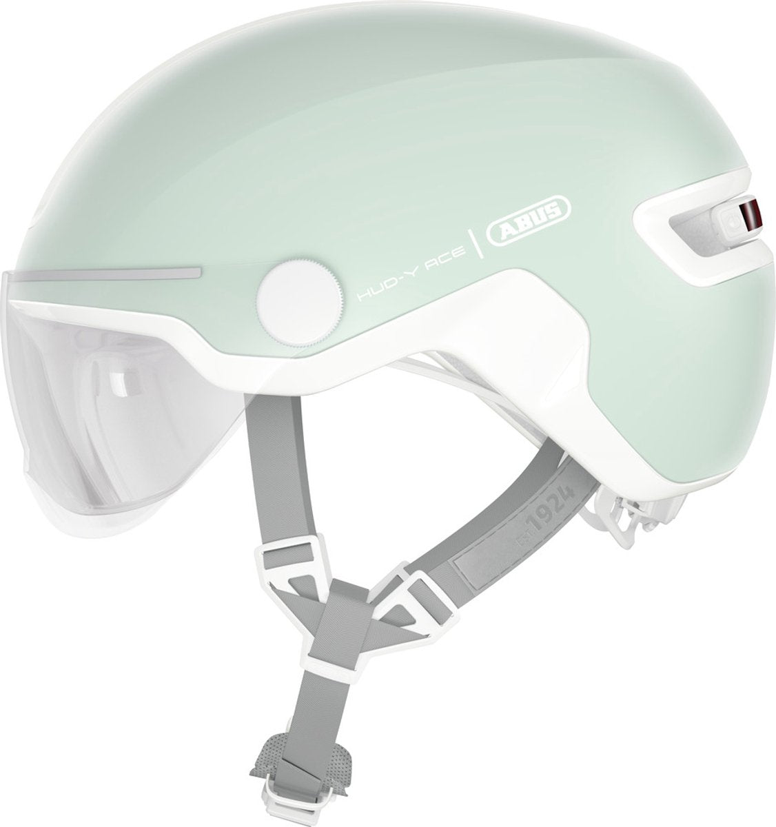 Abus fietshelm hud-y ace pure mint l - 57-61 cm - lichtgroen - geschikt voor gebruik op elektrische fietsen - stadsfietsen - 460 g