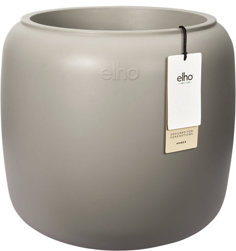 Elho amber beads small 40 - bloempot voor binnen buiten - 100% gerecycled plastic - ø 39.2 x h 34.9 cm - balanced beige